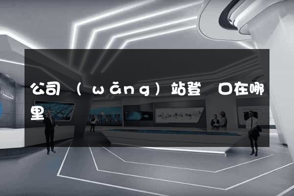 公司網(wǎng)站登錄口在哪里