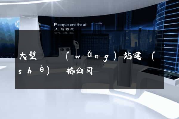 大型門戶網(wǎng)站建設(shè)價格公司