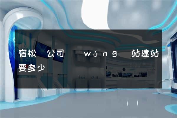 宿松縣公司網(wǎng)站建站要多少錢