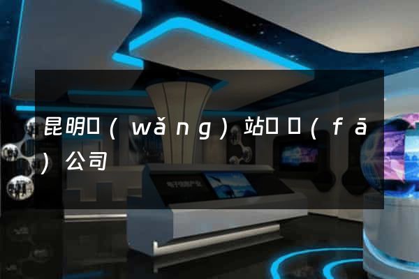 昆明網(wǎng)站開發(fā)公司