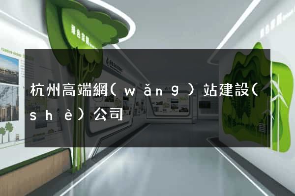 杭州高端網(wǎng)站建設(shè)公司