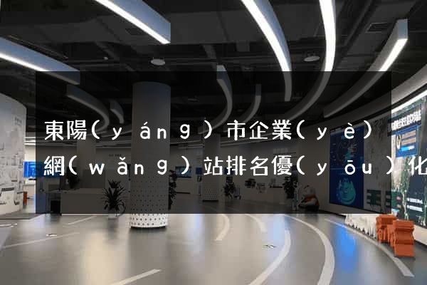 東陽(yáng)市企業(yè)網(wǎng)站排名優(yōu)化