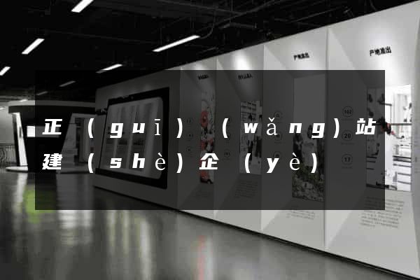 正規(guī)網(wǎng)站建設(shè)企業(yè)