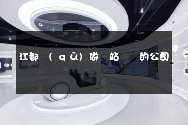 江都區(qū)做網站設計的公司