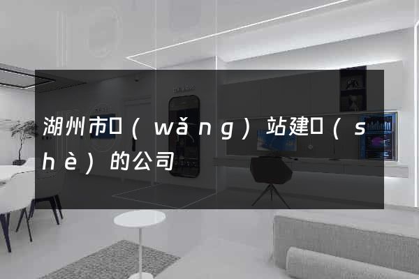 湖州市網(wǎng)站建設(shè)的公司