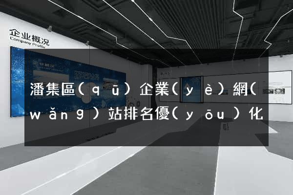 潘集區(qū)企業(yè)網(wǎng)站排名優(yōu)化