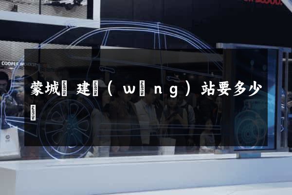 蒙城縣建網(wǎng)站要多少錢