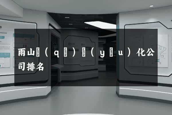 雨山區(qū)優(yōu)化公司排名