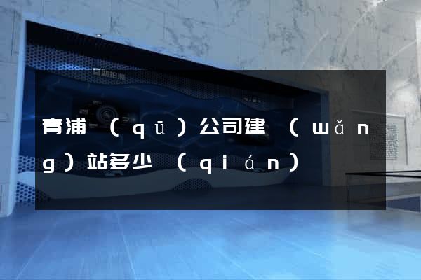 青浦區(qū)公司建網(wǎng)站多少錢(qián)