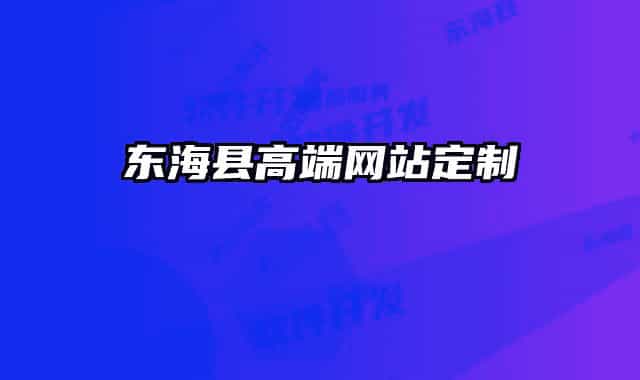 東?？h高端網(wǎng)站定制